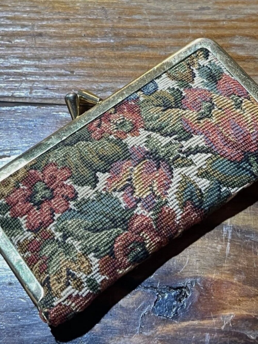 Vintage Floral Tapestry Travel Manicure Kit New